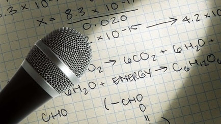 microphone on graph paper